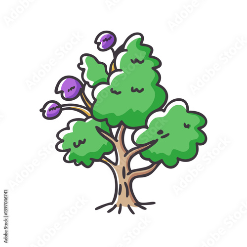 juniper tree icon, juniper tree vector illustration-simple illustration of juniper tree, perfect for juniper tree logos and icons