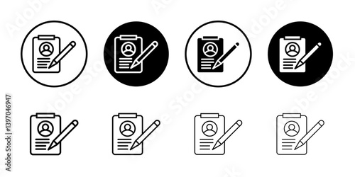 Job description icon Flat fill set collection