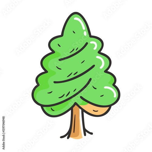 larch tree icon, larch tree vector illustration-simple illustration of larch tree, perfect for larch tree logos and icons