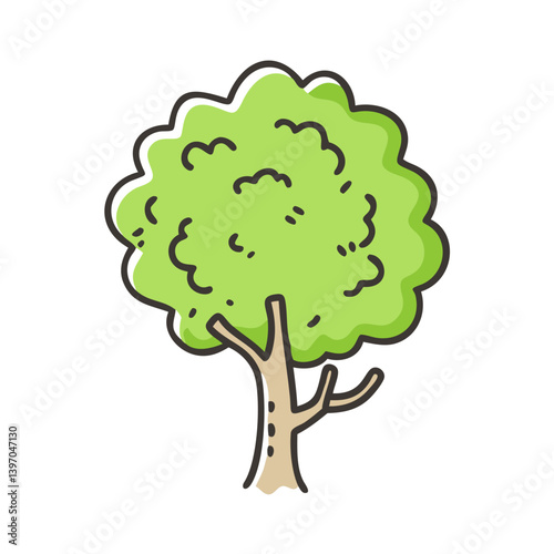 linden tree icon, linden tree vector illustration-simple illustration of linden tree, perfect for linden tree logos and icons