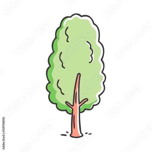 poplar tree icon, poplar tree vector illustration-simple illustration of poplar tree, perfect for poplar tree logos and icons