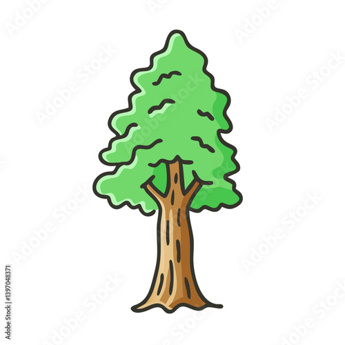 sequoia tree icon, sequoia tree vector illustration-simple illustration of sequoia tree, perfect for sequoia tree logos and icons