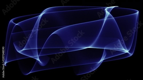 Abstract Organic Blue Light Lines Loop Background Animation overlay