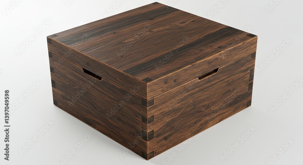 Dark Wooden Box with Dovetail Joints and Clean Minimalist Style Dark Wooden Box with Dovetail Joints and Clean Minimalist Style