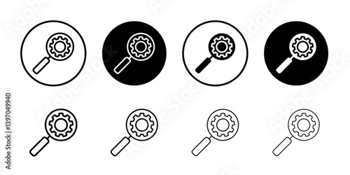 Search engine optimization icon Flat fill set collection
