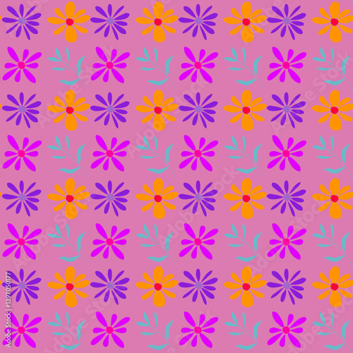 seamless background with flowers