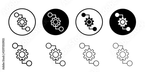 Synthesis of ideas icon Flat fill set collection