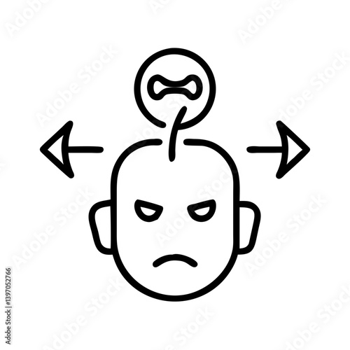 Mood swing icon representing emotional changes with arrows