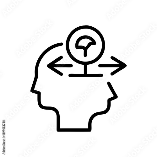 Psychological balance icon illustrating mental harmony and flow