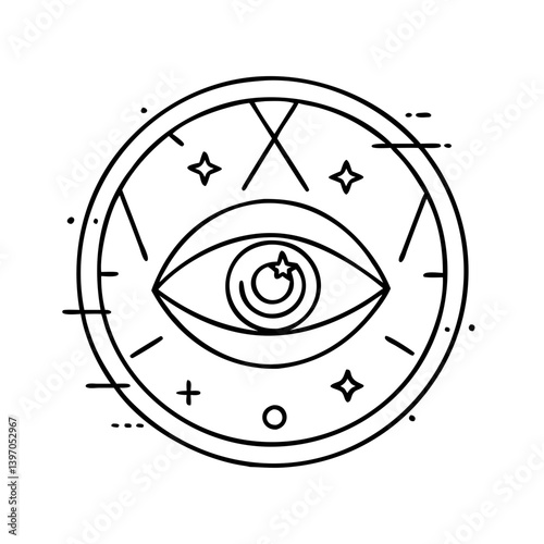 psychic eye icon, psychic eye vector illustration-simple illustration of psychic eye, perfect for psychic eye logos and icons