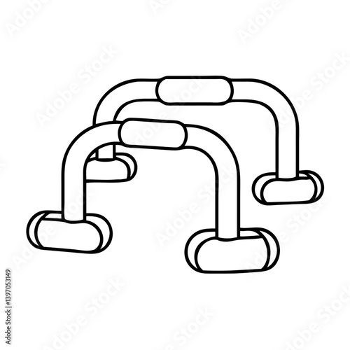 push up bar icon, push up bar vector illustration-simple illustration of push up bar, perfect for push up bar logos and icons