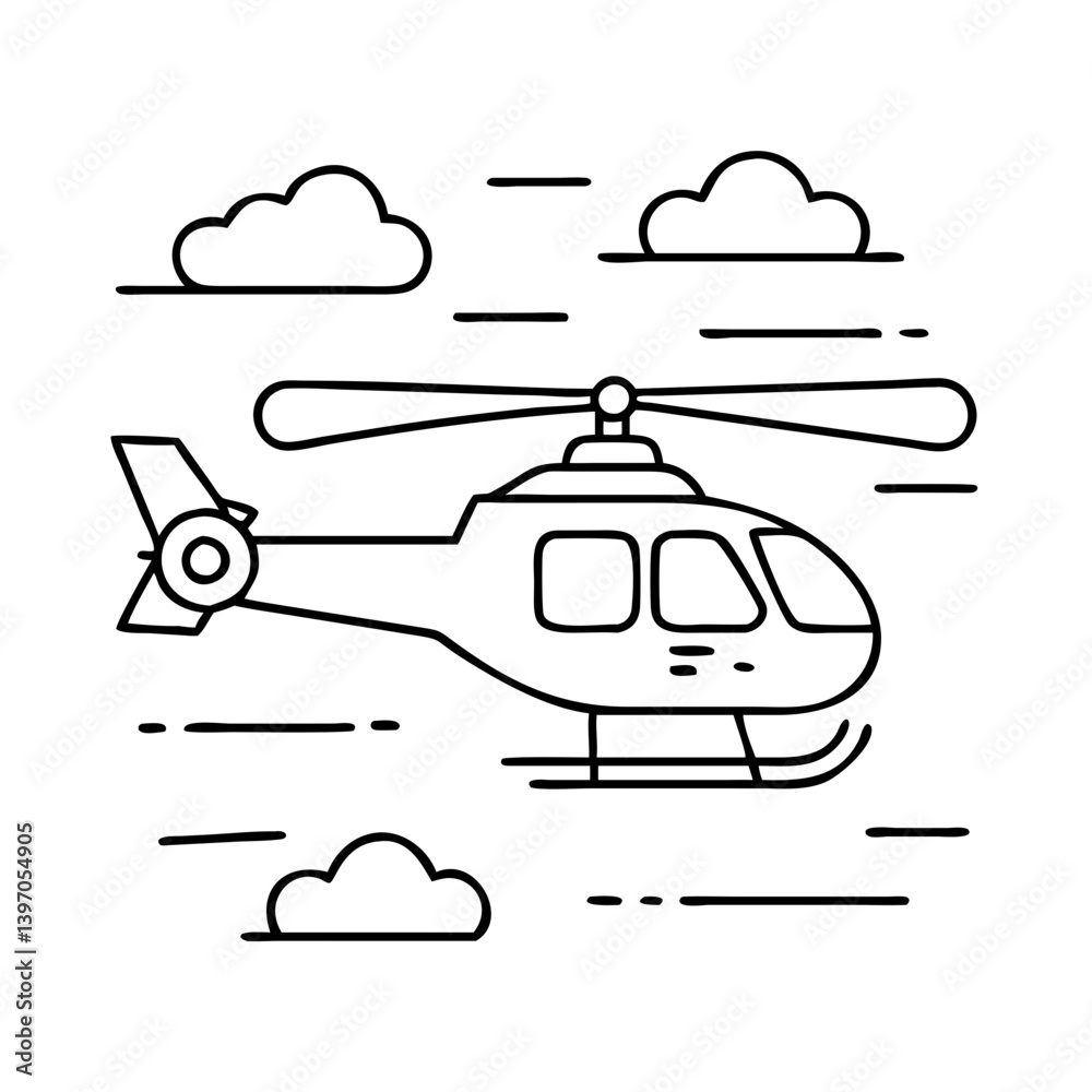 Obraz premium rescue helicopter icon, rescue helicopter vector illustration-simple illustration of rescue helicopter, perfect for rescue helicopter logos and icons