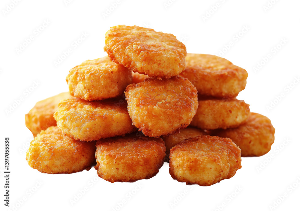 Fried chicken nuggets cooking process kitchen food home isolated on transparent background, png Fried chicken nuggets cooking process kitchen food home isolated on transparent background, png