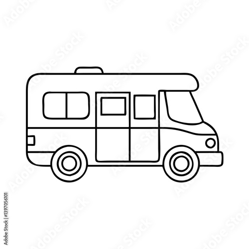 rv icon, rv vector illustration-simple illustration of rv, perfect for rv logos and icons