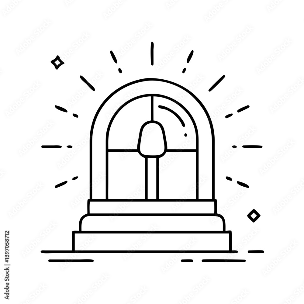 Fototapeta premium siren light icon, siren light vector illustration-simple illustration of siren light, perfect for siren light logos and icons