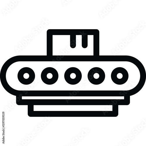 Conveyor belt outline icon