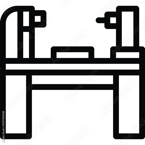 Lathe vector icon