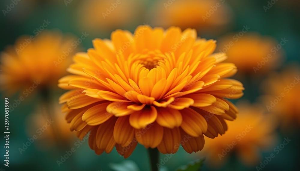 Captivating bloom of a vibrant orange flower in a tranquil garden photography close-up natural beauty soft lighting Captivating bloom of a vibrant orange flower in a tranquil garden photography close-up natural beauty soft lighting