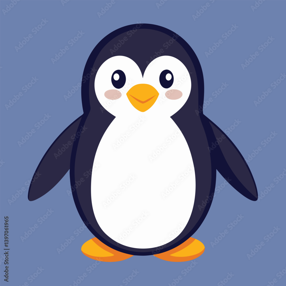 Obraz premium a penguin on a blue background