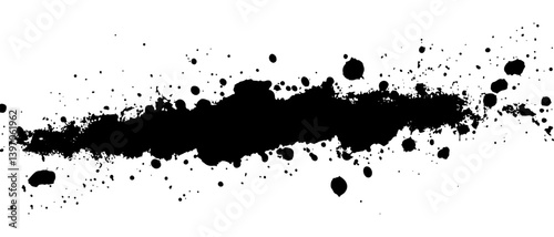 Black ink splash vector background
