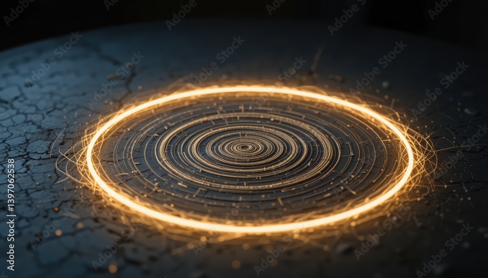 Fototapeta premium Dynamic energy spiral motion abstract digital environment circular patterns futuristic design close-up view visualization of energy concepts