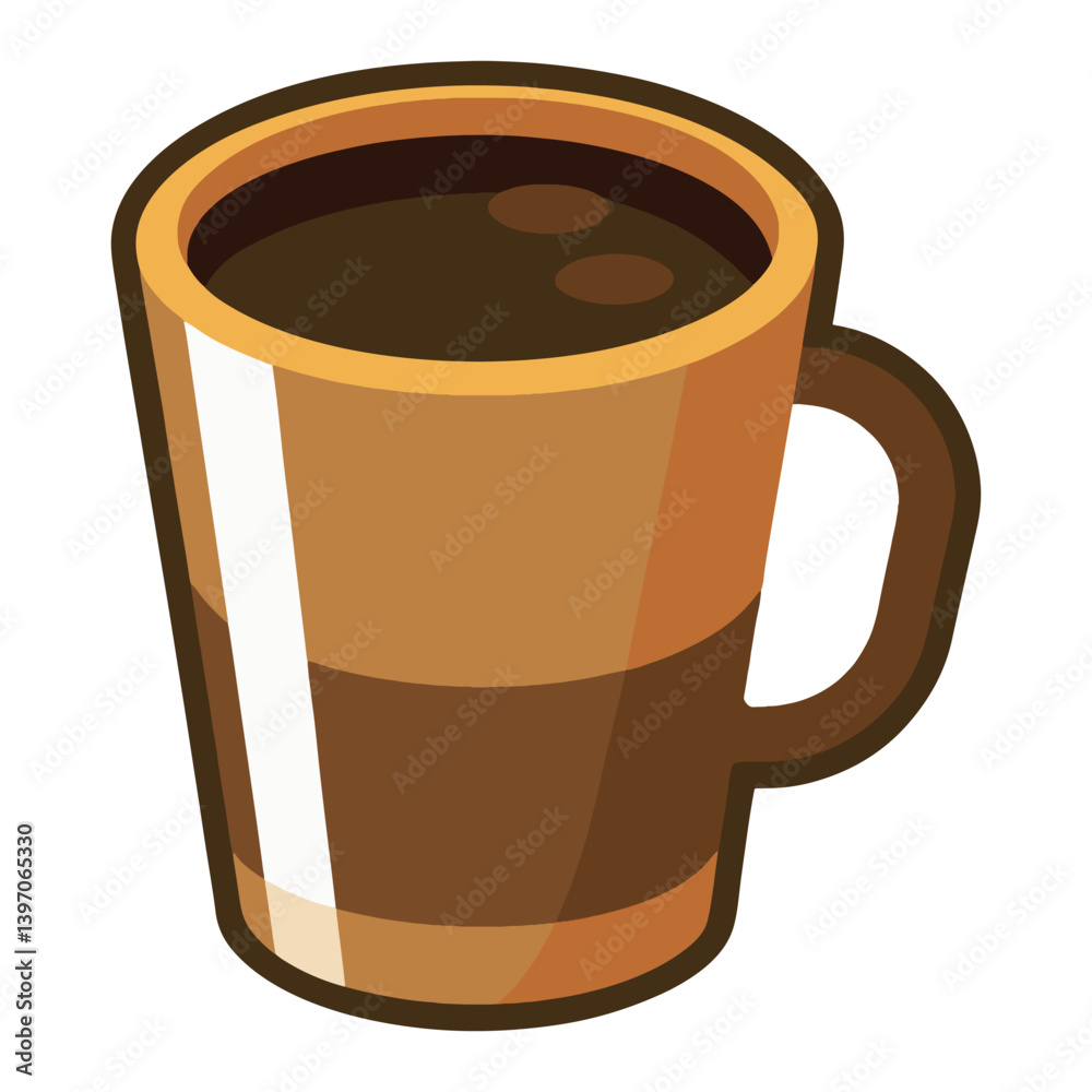 Coffee mug vector style illustration. Coffee mug vector style illustration.