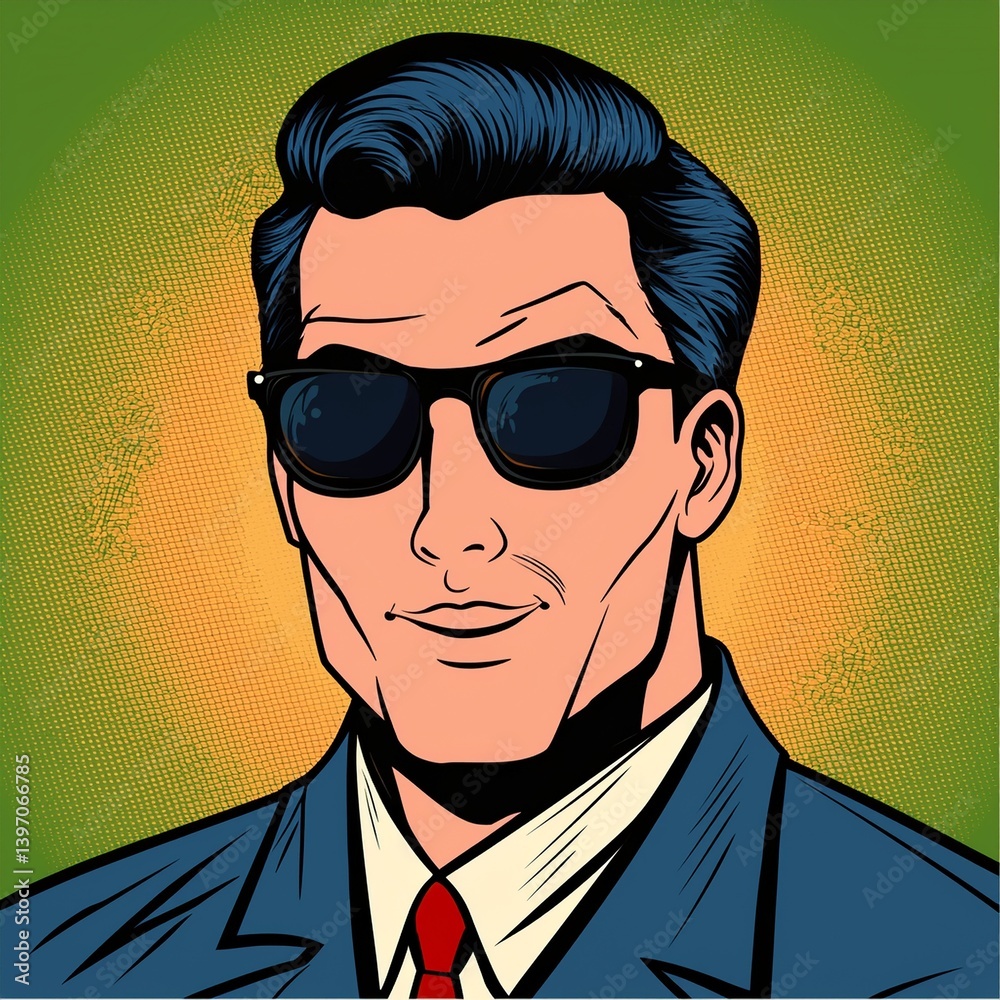 Fototapeta premium man with sunglasses