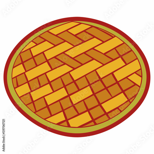 A leaf enclosed in a circle mat, set against a clean white background.