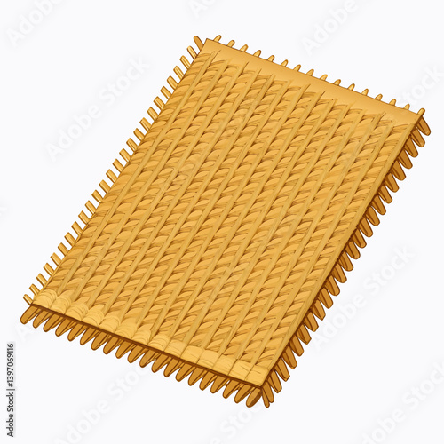 A yellow mat featuring raised spikes, designed for exercise or sensory stimulation.