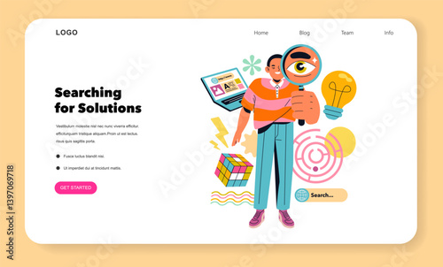 Workflow. Flat Vector Illustration