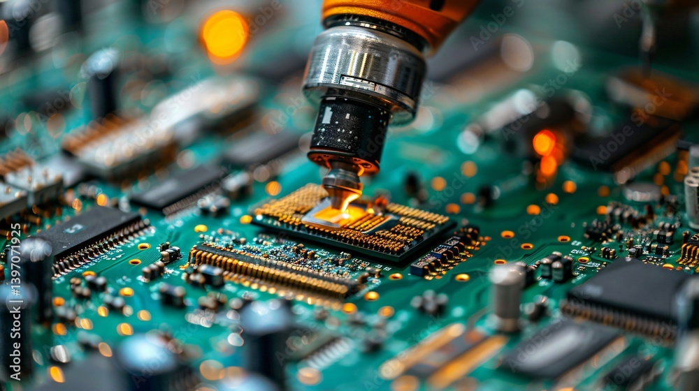 Obraz premium Precision Automated Circuit Board Assembly of excellence in splendor beyond compare with grace