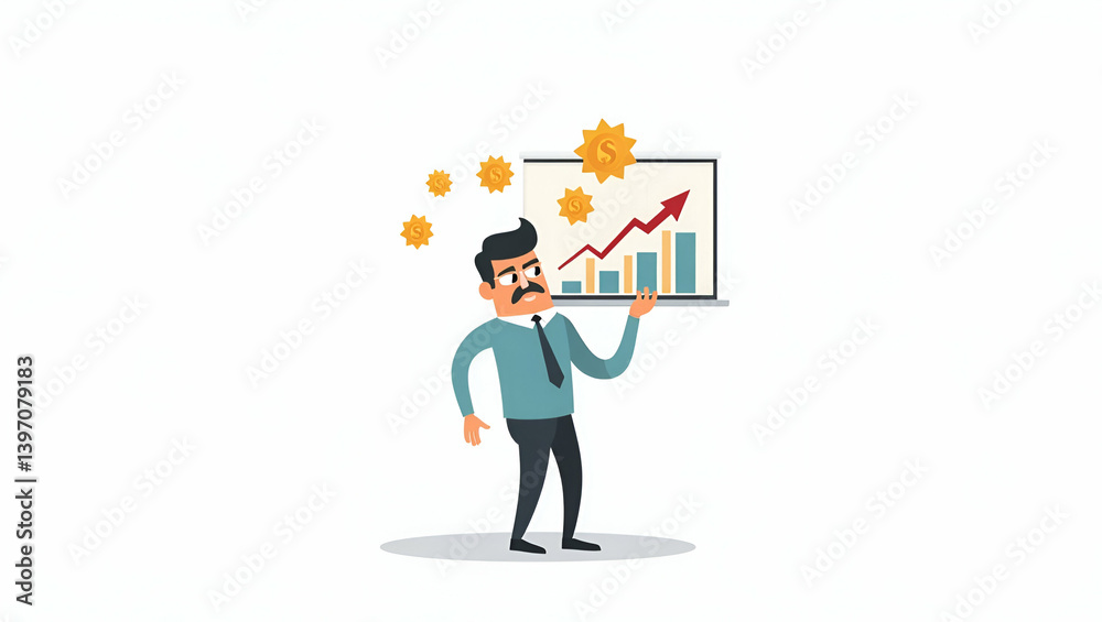 Flat Vector Illustration: Analyzing Public Finance with Budget Data, Fiscal Policy Reviews, and Expenditure Trends for Government Economic Performance Evaluation Flat Vector Illustration: Analyzing Public Finance with Budget Data, Fiscal Policy Reviews, and Expenditure Trends for Government Economic Performance Evaluation