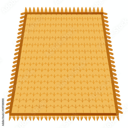 A yellow mat featuring raised spikes, designed for exercise or sensory stimulation.