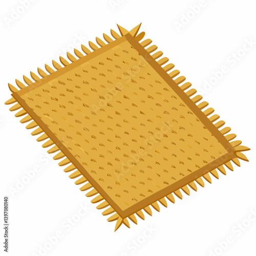 A yellow mat featuring raised spikes, designed for exercise or sensory stimulation.