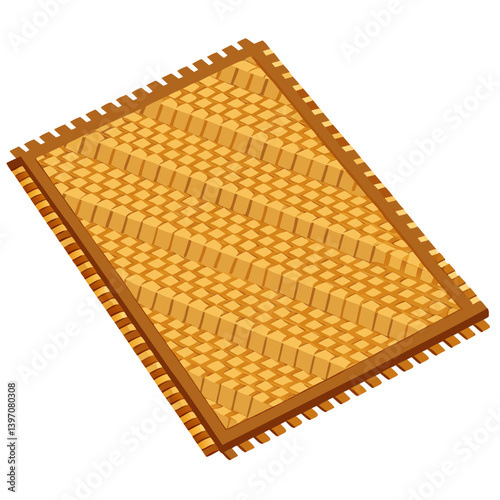 A yellow mat featuring raised spikes, designed for exercise or sensory stimulation.