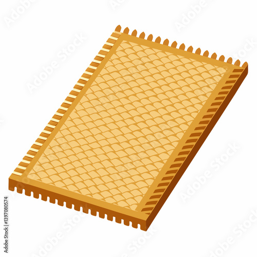 A yellow mat featuring raised spikes, designed for exercise or sensory stimulation.
