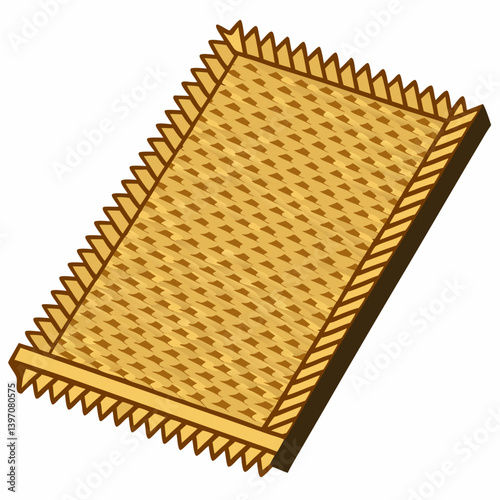 A yellow mat featuring raised spikes, designed for exercise or sensory stimulation.