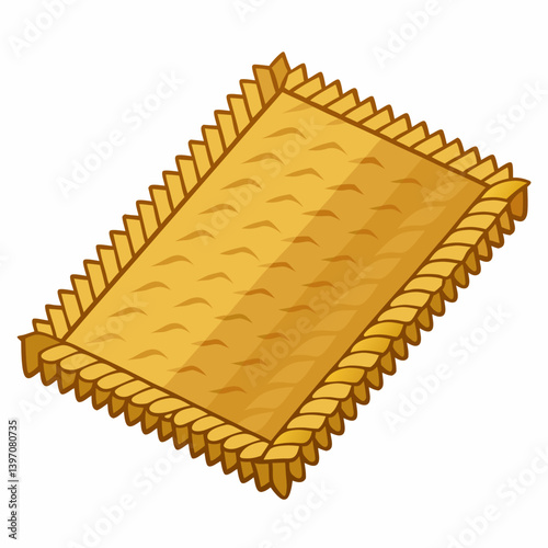 A yellow mat featuring raised spikes, designed for exercise or sensory stimulation.