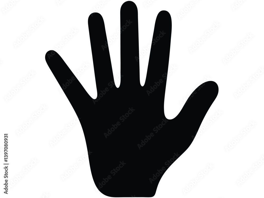 Vector hand prints., Hand print of a man, a woman, a child. Vector silhouette illustration Vector hand prints., Hand print of a man, a woman, a child. Vector silhouette illustration