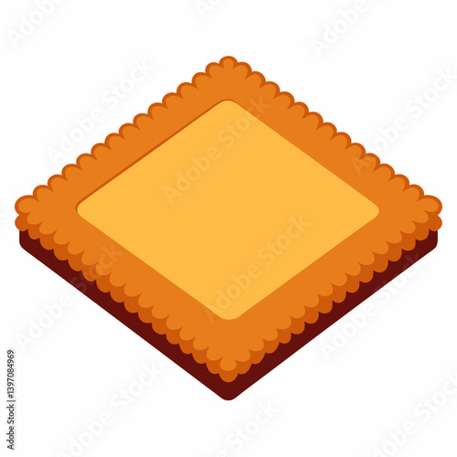 A square of hay placed on a white background, showcasing its texture and natural color.