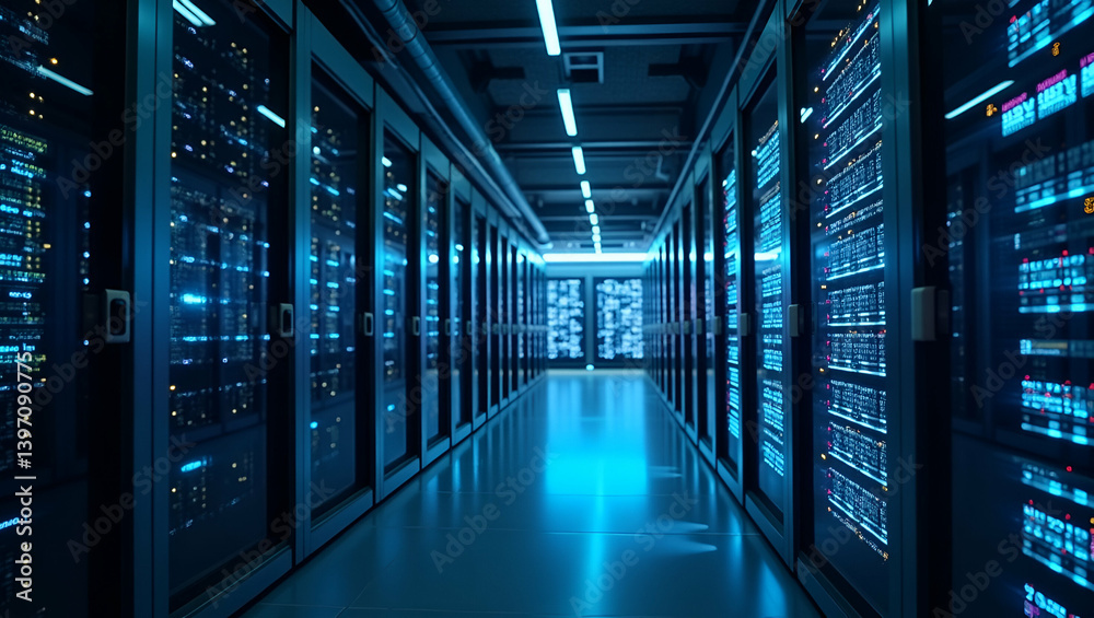 Revolutionizing Data Center Architecture: Harnessing 5G for Scalable Infrastructure, Enhanced Network Efficiency, and Robust Security in Modern Enterprises - Photo Stock Concept with Left Space