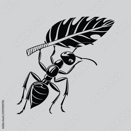 Ant leaf carry Vector design 10257.eps
