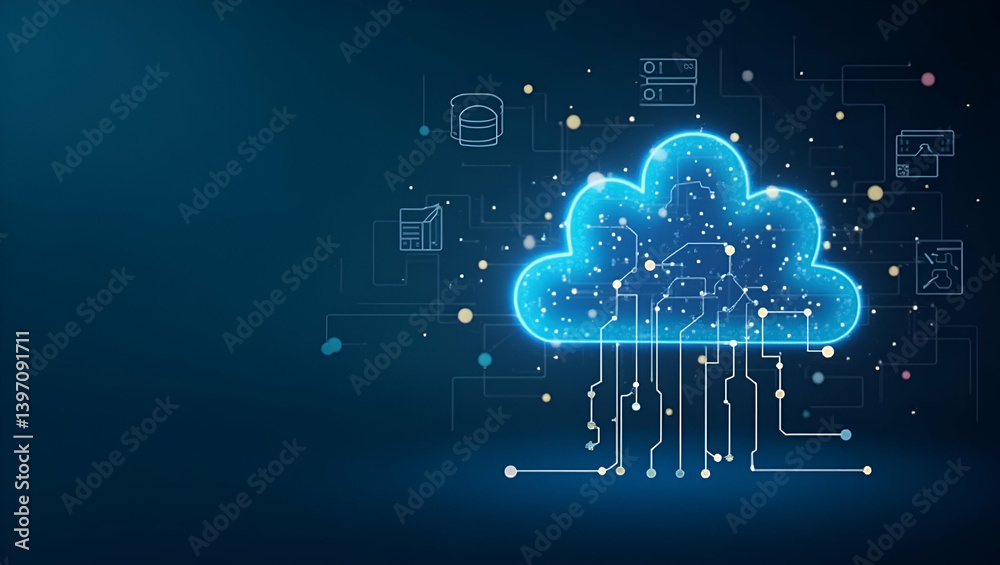 Advanced Cloud Integration Strategy: Transform Your Enterprise with Unified Data Exchange, Streamlined Workflows, and Robust API Connectivity - Photo Stock Concept with Left Space Advanced Cloud Integration Strategy: Transform Your Enterprise with Unified Data Exchange, Streamlined Workflows, and Robust API Connectivity - Photo Stock Concept with Left Space