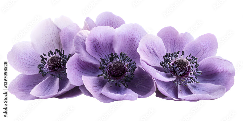 Fototapeta premium violet flower isolated on white background