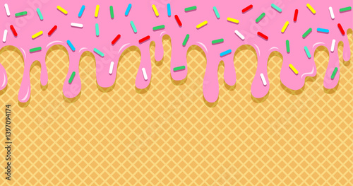 abstract chocolate vector background, wafer background texture, sweet concept for your design background