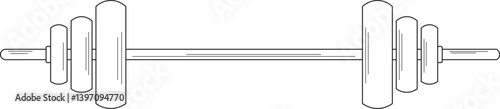 The Illustration of gym equipment called barbel