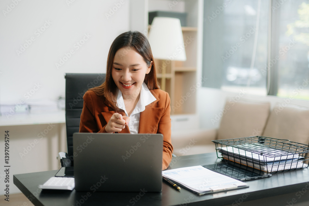 Business woman using tablet and laptop for doing math finance on an office desk, tax Business woman using tablet and laptop for doing math finance on an office desk, tax
