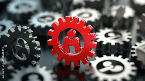 ilustration of work network