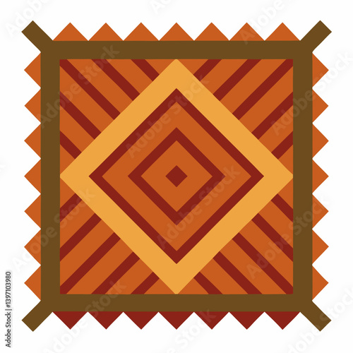 Wooden floor featuring a classic checkered pattern in alternating light and dark shades.