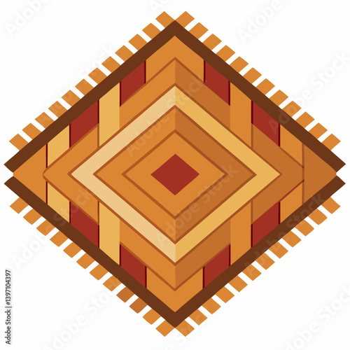 Wooden floor featuring a classic checkered pattern in alternating light and dark shades.
